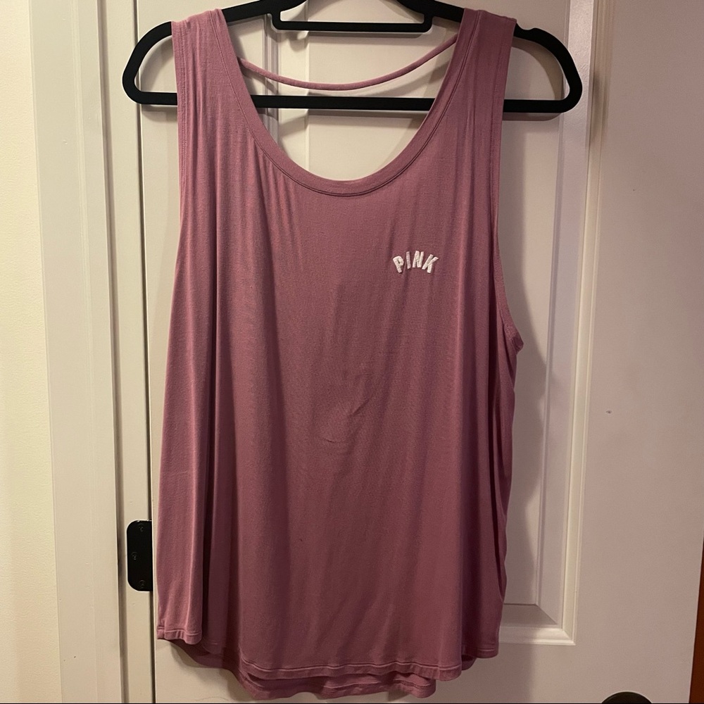 PINK Large Purple Tank Top